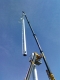 Installing sports lights at Esler Park Newry