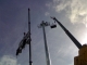 Installing sports lights at Esler Park Newry