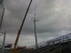 Installing sports lights at Esler Park Newry