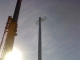 Installing sports lights at Esler Park Newry